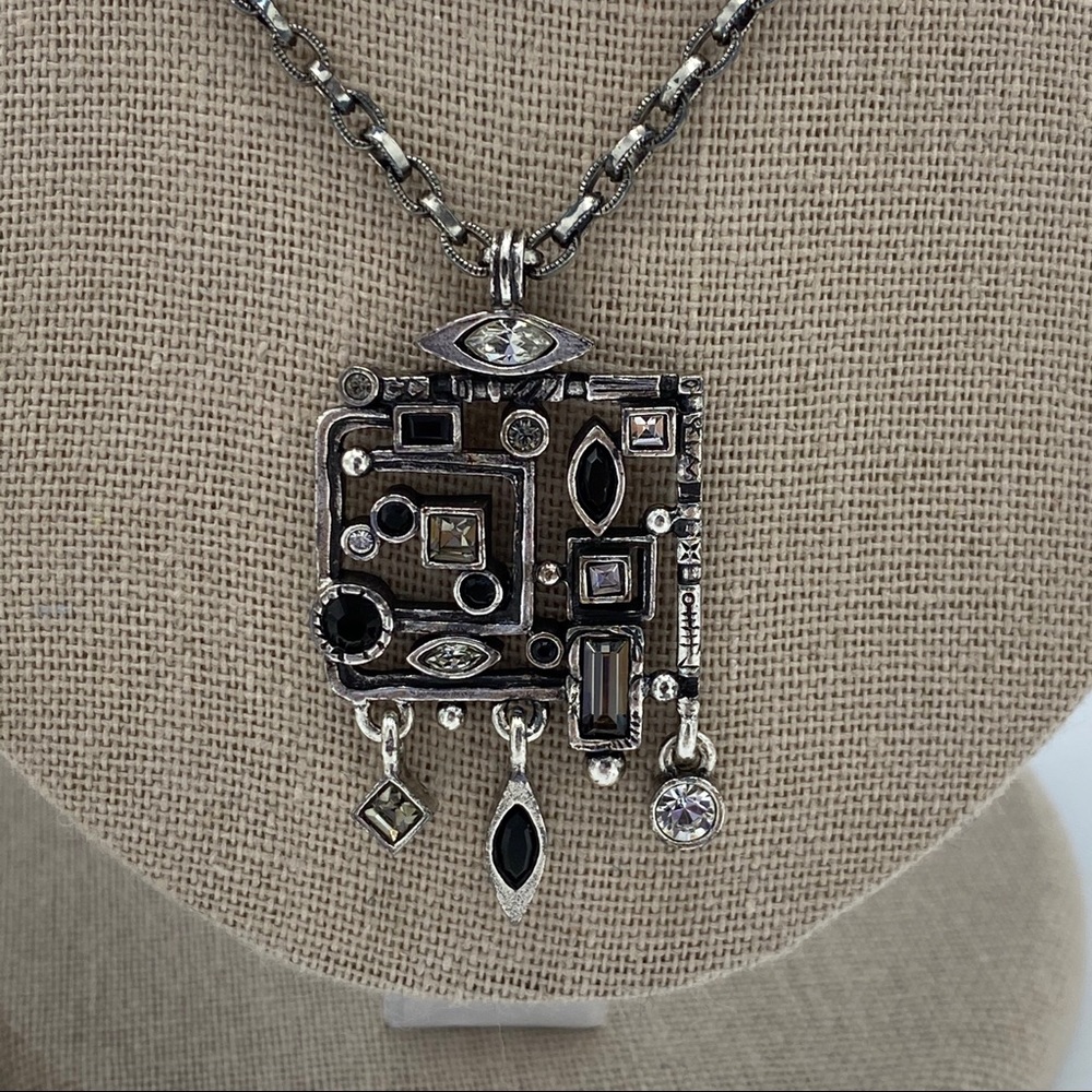 Patricia Locke Swarovski Crystal Silver Necklace
